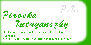 piroska kutnyanszky business card